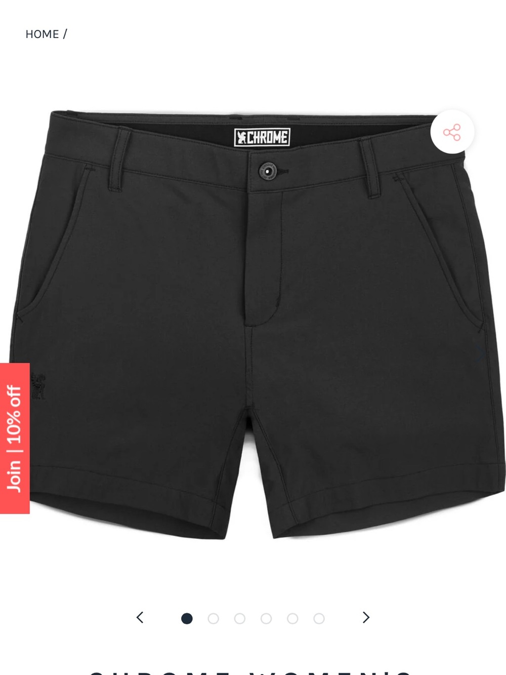 Chrome Women's Black Seneca Short